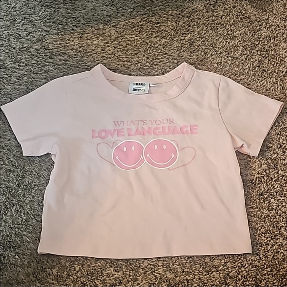 Girls Youth Smiley T-Shirt Size Small